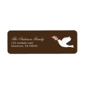 Étiquettes de adresse de la colombe rose (Devant)