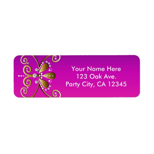 Étiquettes de adresse de la fête d'anniversaire de (Devant)