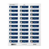 Étiquettes de adresse de la fête des signes du Pôl (Feuille entière)