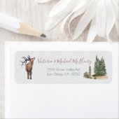 Étiquettes de adresse de la forêt de cerfs d'aquar (En situation)