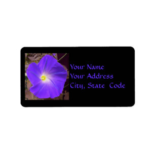 Étiquettes de adresse de la gloire du matin violet