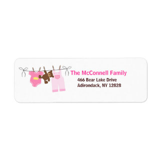 Étiquettes de adresse DE LA LIGNE DE BÉBÉ (FILLE)