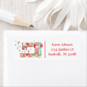 Étiquettes de adresse de la machine à coudre de ch (En situation)