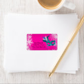 Étiquettes de adresse de la masquerade de flocon r (En situation)