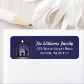 Étiquettes de adresse de la Nativité de Noël de mi (En situation)