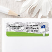 Étiquettes de adresse de la retraite de golf (En situation)