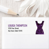 Étiquettes de adresse de la robe Sequed Faux (En situation)