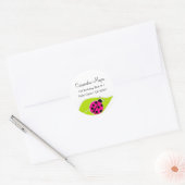 Étiquettes de adresse de Ladybug rose (Enveloppe)