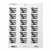 Étiquettes de adresse de l'aigle et du drapeau (Feuille entière)