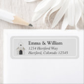 Étiquettes de adresse de l'église classique (En situation)