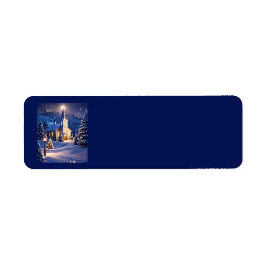 Étiquettes de adresse de l'église de Noël (Devant)