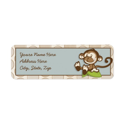 Étiquettes de adresse de Lil Cute Monkey (Devant)