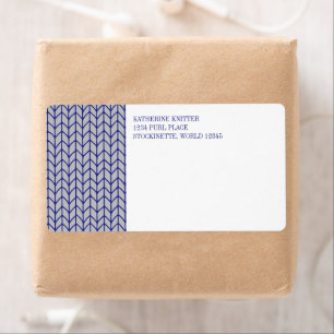ÉTIQUETTES DE ADRESSE de livraison BLUE GREY KNIT