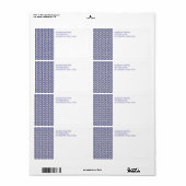 ÉTIQUETTES DE ADRESSE de livraison BLUE GREY KNIT (Feuille entière)