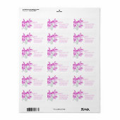 Étiquettes de adresse de l'orchidée stylisée (Feuille entière)