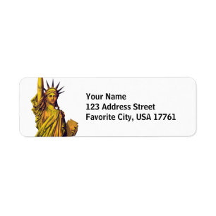 Étiquettes de adresse de Madame Liberty Return