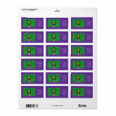 Étiquettes de adresse de Mardi Gras Boxer (Feuille entière)