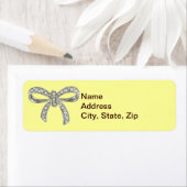 Étiquettes de adresse de Mariage de Bow Diamond Ja (En situation)