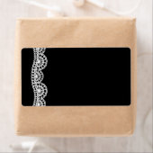Étiquettes de adresse de Mariage de dentelle noir (En situation)
