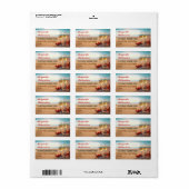 étiquettes de adresse de mariage de plage (Feuille entière)