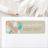 étiquettes de adresse de mariage de plage (En situation)