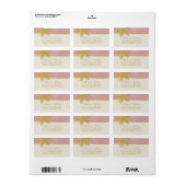 Étiquettes de adresse de mariage d'hiver Pink Gold (Feuille entière)