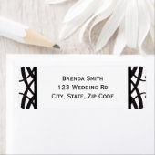 Étiquettes de adresse de Mariage noir Art déco (En situation)