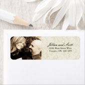 Étiquettes de adresse de mariage RSVP (En situation)