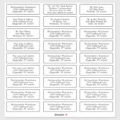 Étiquettes de adresse de messagerie individuels bl (Feuille)