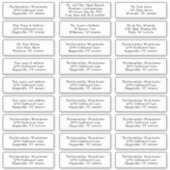 Étiquettes de adresse de messagerie individuels bl (Devant)