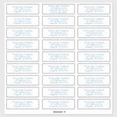 Étiquettes de adresse de messagerie individuels bl (Feuille)