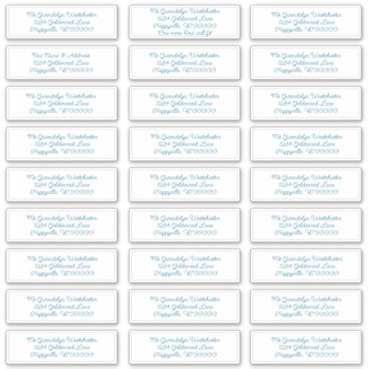 Étiquettes de adresse de messagerie individuels bl (Devant)