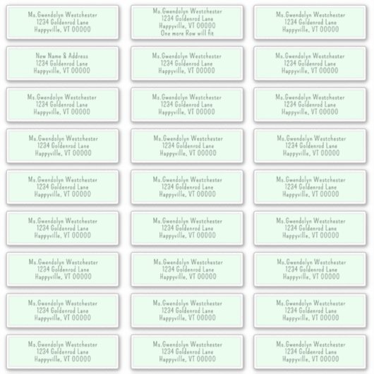 Étiquettes de adresse de messagerie individuels Mi (Devant)