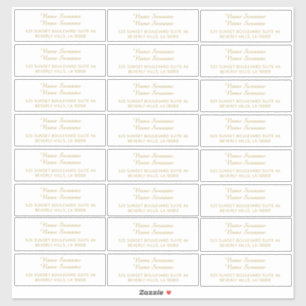 Étiquettes de adresse de messagerie individuels pe