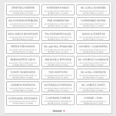 Étiquettes de adresse de messagerie individuels pe (Feuille)