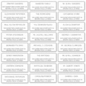 Étiquettes de adresse de messagerie individuels pe (Devant)