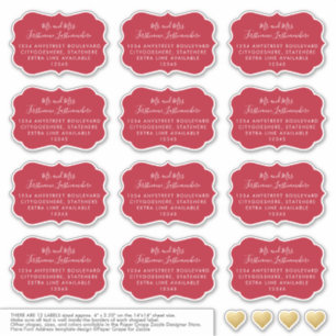 Étiquettes de adresse de messagerie personnalisés 