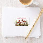 Étiquettes de adresse de mignons rouges (En situation)