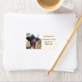 Étiquettes de adresse de mini-cochon noirs personn (En situation)