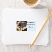 Étiquettes de adresse de mini-cochon souriants et (En situation)