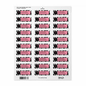 Étiquettes de adresse de monogramme rose imprimé Z (Feuille entière)
