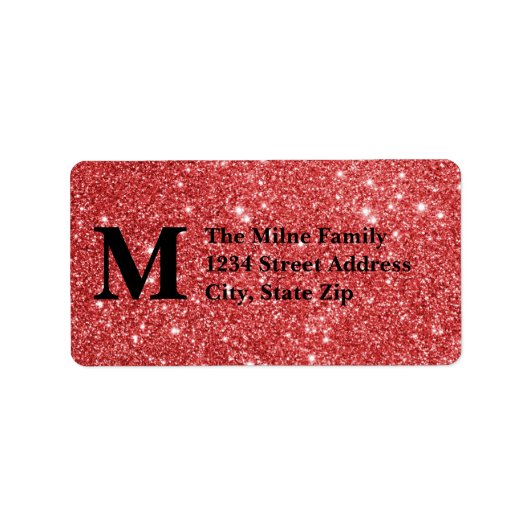 Étiquettes de adresse de monogrammes de Parties sc (Devant)