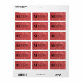 Étiquettes de adresse de monogrammes de Parties sc (Feuille entière)