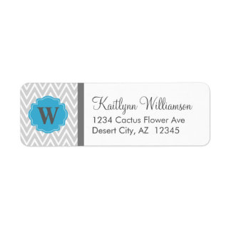 Étiquettes de adresse de monogrammes personnalisés