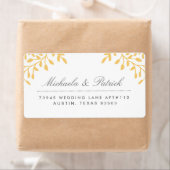 Étiquettes de adresse de moutarde jaune et gris ch (En situation)