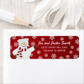 Étiquettes de adresse de neige (En situation)