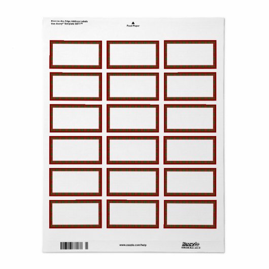 Étiquettes de adresse de Noël (Feuille entière)