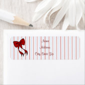 Étiquettes de adresse de Noël Bow (En situation)