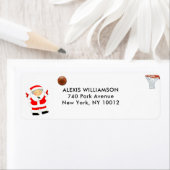 Étiquettes de adresse de Noël de basket-ball (En situation)