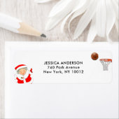 Étiquettes de adresse de Noël de basket-ball (En situation)